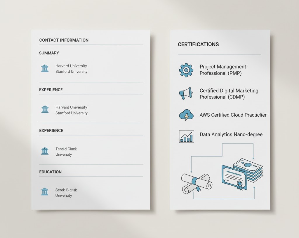 تصویر اهمیت تحصیلات و گواهینامهها